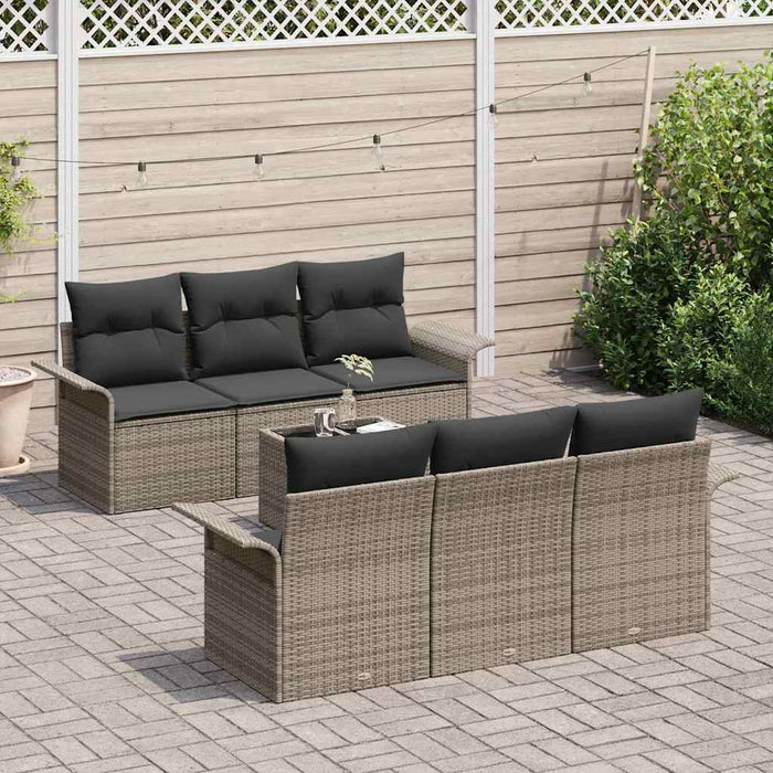 Set de canapele pentru grădină Manual 7 pcs Gri 55 x 55 x 37 cm - WALTI WALTI