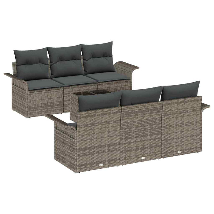 Set de canapele pentru grădină Manual 7 pcs Gri 55 x 55 x 37 cm - WALTI WALTI