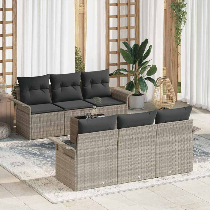 Set de canapele pentru grădină 7 pcs Gri deschis, Gri închis - WALTI WALTI
