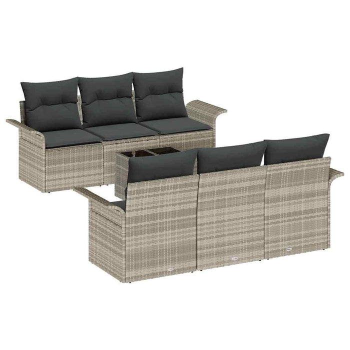 Set de canapele pentru grădină 7 pcs Gri deschis, Gri închis - WALTI WALTI