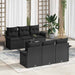 Set de canapele pentru grădină 7 pcs Negru 55 x 55 x 37 cm - WALTI WALTI