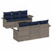 Set de canapele pentru grădină cu pernă 7 pcs Gri și bleumarin - WALTI WALTI