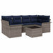 Set de canapele pentru grădină 7 pcs Gri și bleumarin poliratan - WALTI WALTI