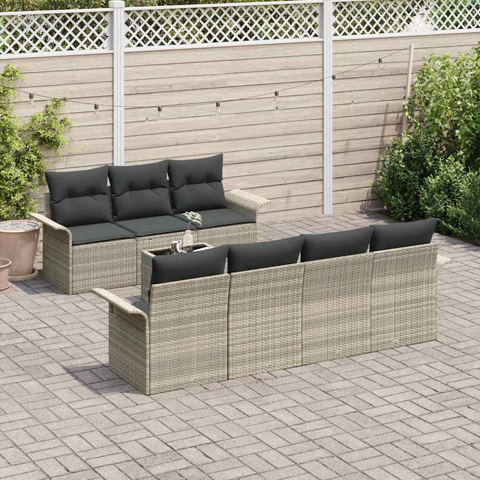 Set de canapele pentru grădină 8 pcs Gri deschis și gri închis - WALTI WALTI