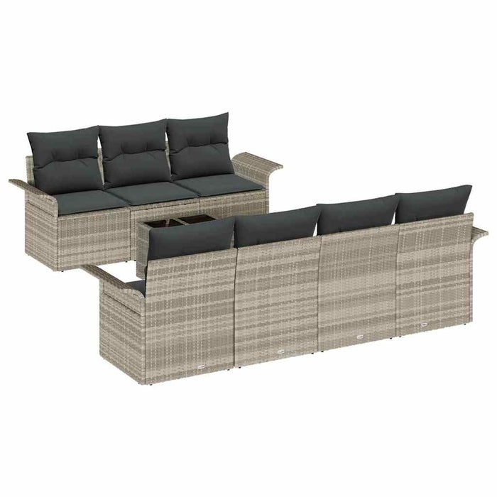 Set de canapele pentru grădină 8 pcs Gri deschis și gri închis - WALTI WALTI