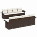 Set de canapele pentru grădină cu pernă 9 pcs Maro și Crem - WALTI WALTI