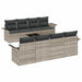 Set de canapele pentru grădină 9 pcs Gri deschis și gri închis - WALTI WALTI
