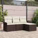 Set de canapele pentru grădină cu pernă 4 pcs Maro Rattan poli - WALTI WALTI