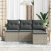 Set de canapele pentru grădină 4 pcs Gri deschis Rattan poli - WALTI WALTI