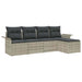 Set de canapele pentru grădină 5 pcs Gri deschis Rattan poli - WALTI WALTI
