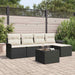 Set de canapele pentru grădină cu pernă 6 pcs Negru Rattan poli - WALTI WALTI