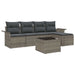 Set de canapele pentru grădină cu pernă 6 pcs Gri Rattan poli - WALTI WALTI