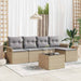 Set de canapele pentru grădină cu pernă 6 pcs Bej Rattan poli - WALTI WALTI