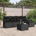 Set de canapele pentru grădină cu pernă 6 pcs Negru Rattan poli - WALTI WALTI