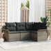 Set de canapele pentru grădină cu pernă 4 pcs Gri Rattan poli - WALTI WALTI