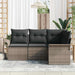 Set de canapele pentru grădină cu pernă 4 pcs Gri Rattan poli - WALTI WALTI