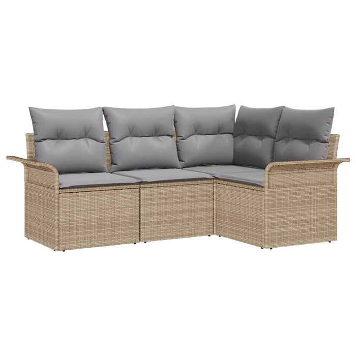 Set de canapele pentru grădină 4 pcs Bej poliratan - WALTI WALTI