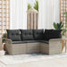 Set de canapele pentru grădină 4 pcs Gri deschis Rattan poli - WALTI WALTI