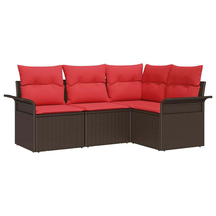 Set de canapele pentru grădină 4 pcs Maro poliratan - WALTI WALTI