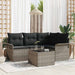 Set de canapele pentru grădină cu pernă 5 pcs Gri Rattan poli - WALTI WALTI
