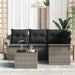 Set de canapele pentru grădină cu pernă 5 pcs Gri Rattan poli - WALTI WALTI