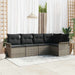 Set de canapele pentru grădină cu pernă 5 pcs Gri Rattan poli - WALTI WALTI
