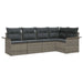 Set de canapele pentru grădină cu pernă 5 pcs Gri Rattan poli - WALTI WALTI