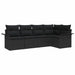 Set de canapele pentru grădină cu pernă 5 pcs Negru Rattan poli - WALTI WALTI