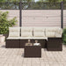 Set de canapele pentru grădină cu pernă 6 pcs Maro Rattan poli - WALTI WALTI