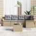 Set de canapele pentru grădină cu pernă 6 pcs Bej Rattan poli - WALTI WALTI