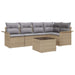 Set de canapele pentru grădină cu pernă 6 pcs Bej Rattan poli - WALTI WALTI