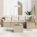 Set de canapele pentru grădină cu pernă 6 pcs Bej Rattan poli - WALTI WALTI