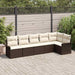 Set de canapele pentru grădină cu pernă 6 pcs Maro Rattan poli - WALTI WALTI