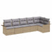 Set de canapele pentru grădină cu pernă 6 pcs Bej Rattan poli - WALTI WALTI