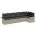 Set de canapele pentru grădină 6 pcs Gri deschis Rattan poli - WALTI WALTI