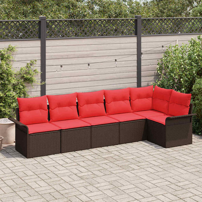 Set de canapele pentru grădină 6 pcs Maro poliratan - WALTI WALTI