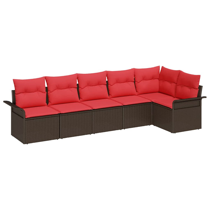 Set de canapele pentru grădină 6 pcs Maro poliratan - WALTI WALTI
