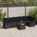 Set de canapele pentru grădină cu pernă 7 pcs Negru Rattan poli - WALTI WALTI