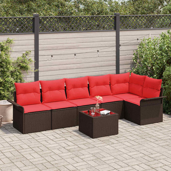 Set de canapele pentru grădină 7 pcs Maro poliratan - WALTI WALTI