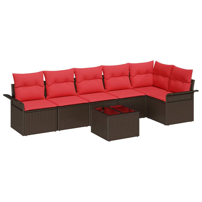 Set de canapele pentru grădină 7 pcs Maro poliratan - WALTI WALTI