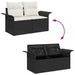 Set de canapele pentru grădină cu pernă 7 pcs Negru Rattan poli - WALTI WALTI