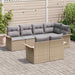 Set de canapele pentru grădină cu pernă 7 pcs Bej Rattan poli - WALTI WALTI