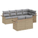 Set de canapele pentru grădină cu pernă 7 pcs Bej Rattan poli - WALTI WALTI