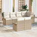 Set de canapele pentru grădină cu pernă 7 pcs Bej Rattan poli - WALTI WALTI
