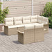 Set de canapele pentru grădină cu pernă 7 pcs Bej Rattan poli - WALTI WALTI