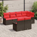 Set de canapele pentru grădină cu pernă 7 pcs Maro Rattan poli - WALTI WALTI