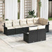 Set de canapele pentru grădină cu pernă 8 pcs Negru Rattan poli - WALTI WALTI