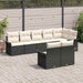 Set de canapele pentru grădină cu pernă 8 pcs Negru Rattan poli - WALTI WALTI