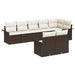 Set de canapele pentru grădină cu pernă 8 pcs Maro Rattan poli - WALTI WALTI