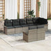 Set de canapele pentru grădină cu pernă 8 pcs Gri Rattan poli - WALTI WALTI